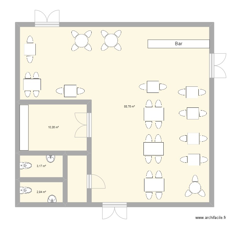 fgvhkjv. Plan de 4 pièces et 105 m2