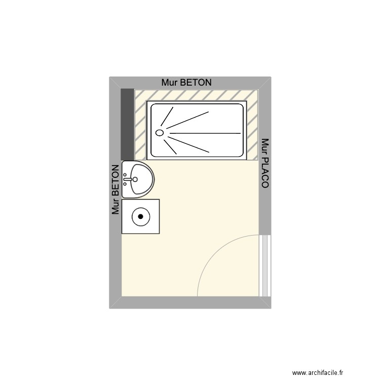 PLAN ACTUEL. Plan de 1 pièce et 5 m2