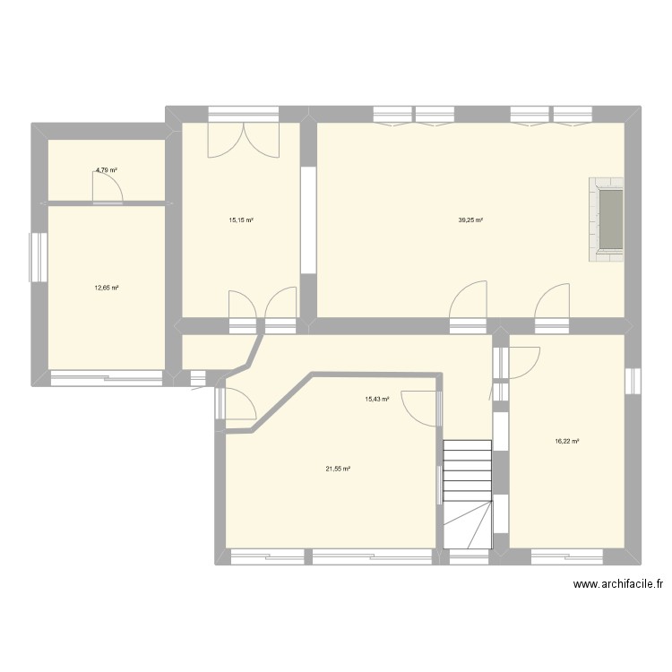 plan rez de chaussee...AVEC OUVERTURES 2. Plan de 7 pièces et 125 m2