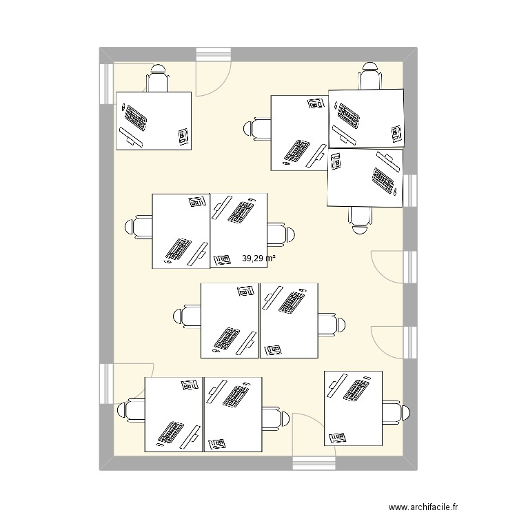 openspace 140. Plan de 1 pièce et 39 m2