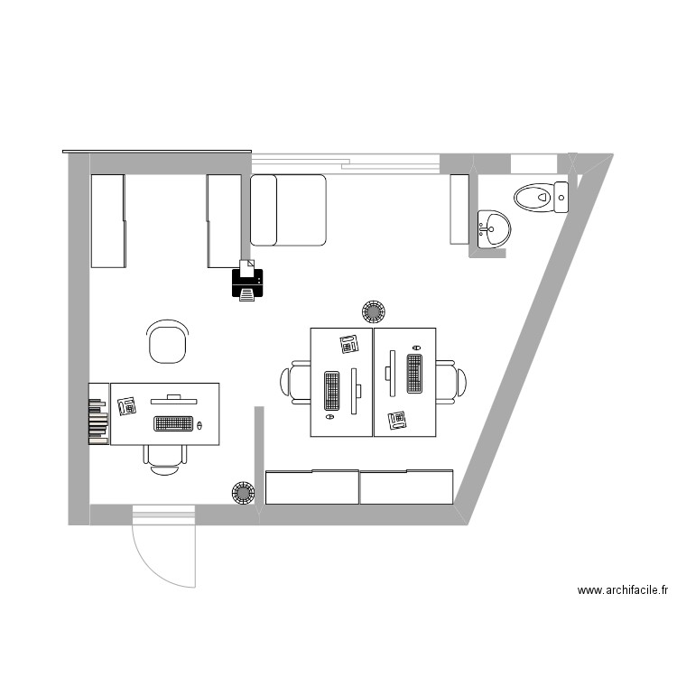 Plan bureau. Plan de 0 pièce et 0 m2