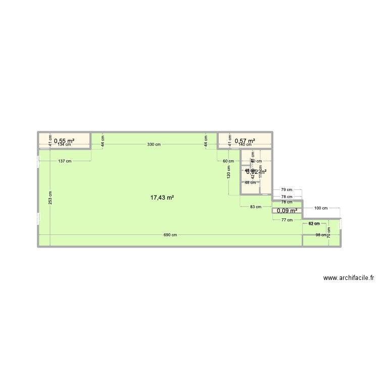 E42. Plan de 5 pièces et 20 m2