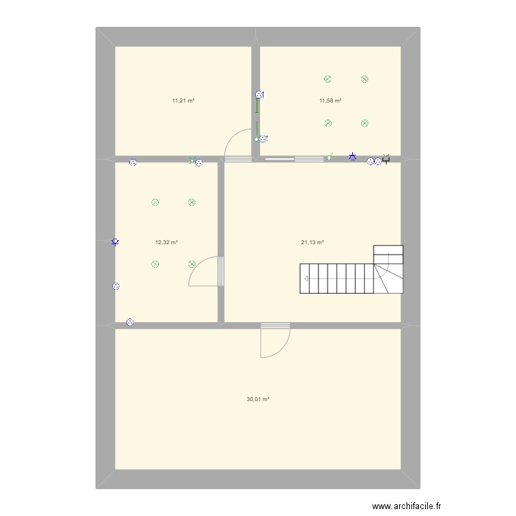 maison. Plan de 5 pièces et 86 m2