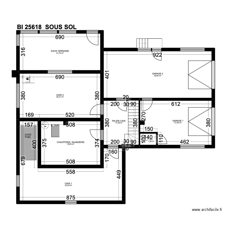 BI 25618. Plan de 41 pièces et 488 m2