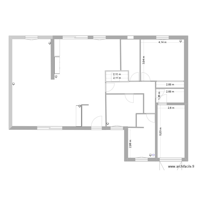 freddie Elec. Plan de 6 pièces et 37 m2