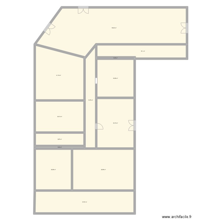 PLAN 1. Plan de 13 pièces et 371 m2