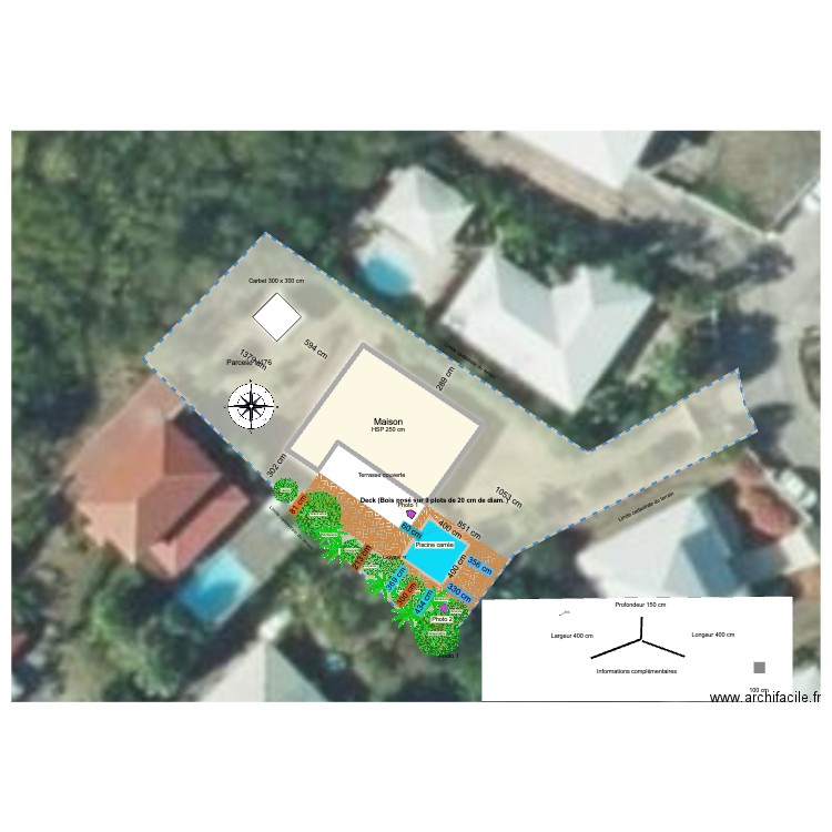 piscine DP2. Plan de 1 pièce et 109 m2