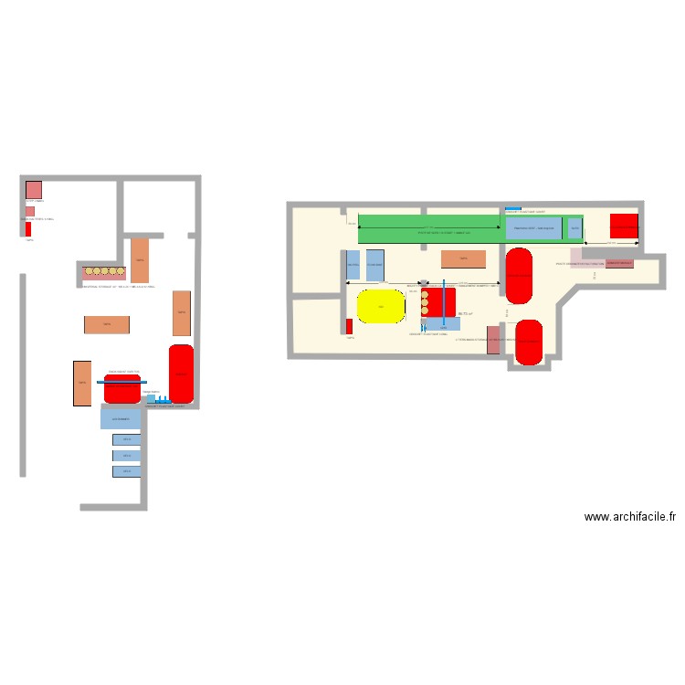 Idée - 2.2. Plan de 1 pièce et 87 m2