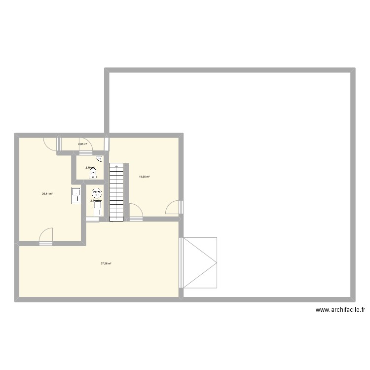 Weecars Valence. Plan de 6 pièces et 83 m2