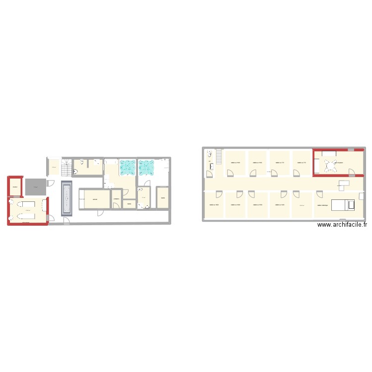 institut bora dossier de ventes. Plan de 24 pièces et 324 m2