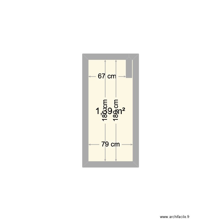 masquelier . Plan de 1 pièce et 1 m2