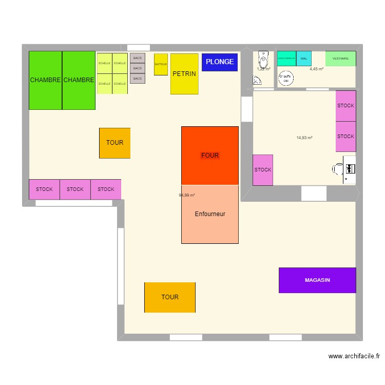 Villard grand. Plan de 4 pièces et 116 m2