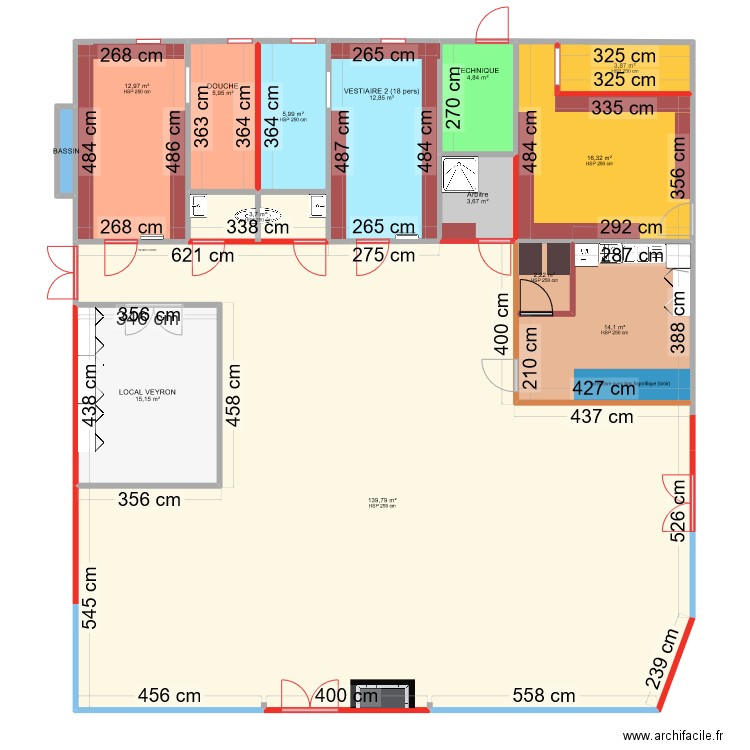 L'Isle bis. Plan de 14 pièces et 242 m2