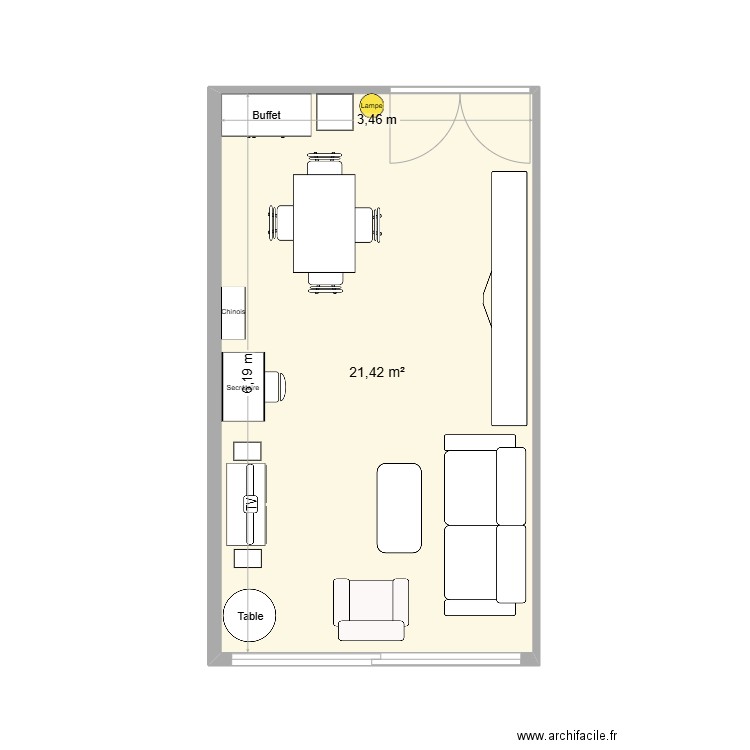 SEJOUR MARLY - 1. Plan de 1 pièce et 21 m2