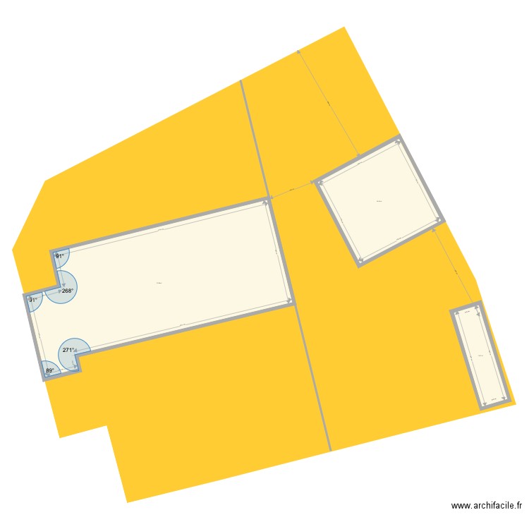 plan de situation . Plan de 3 pièces et 246 m2