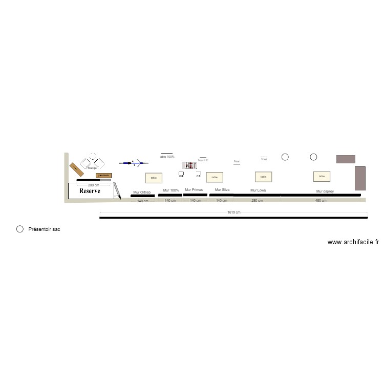 Sport achat corner Ortlieb. Plan de 0 pièce et 0 m2