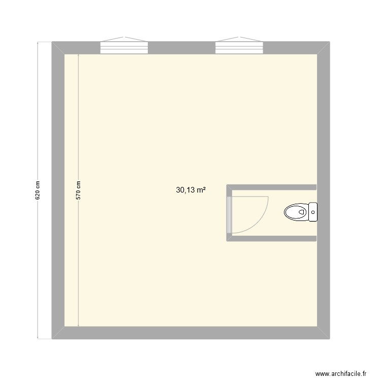 linky. Plan de 1 pièce et 30 m2