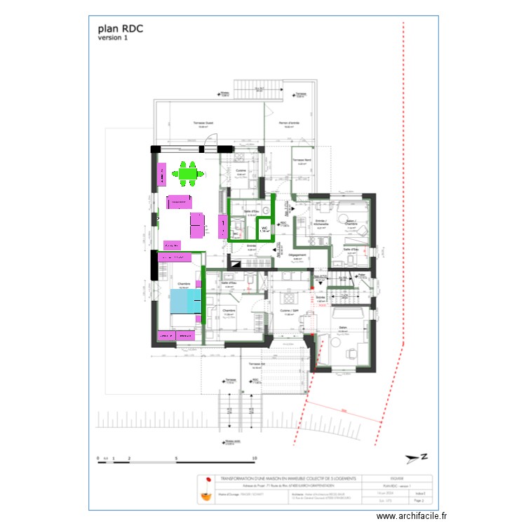 CATHERINE 21/07. Plan de 1 pièce et 1 m2