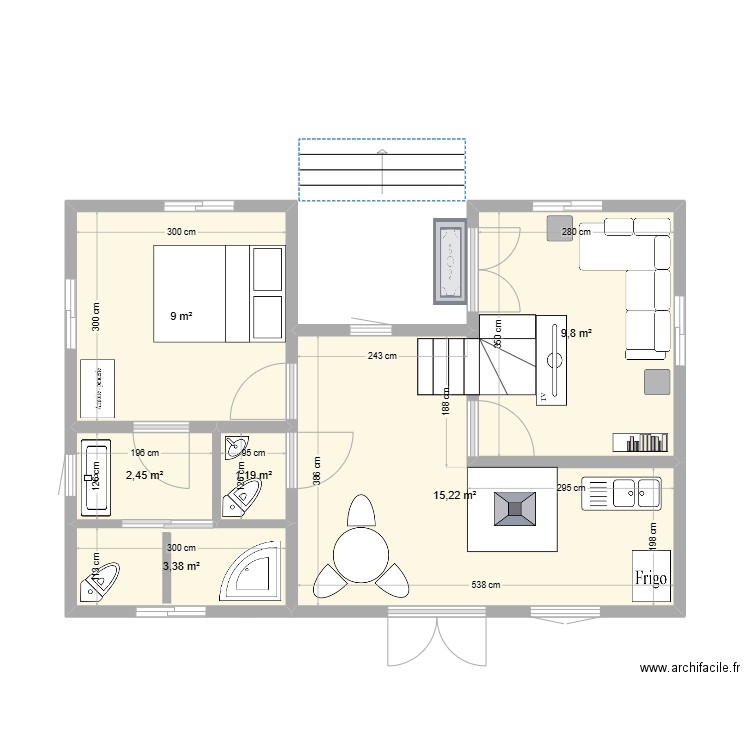 Projet_Papa. Plan de 6 pièces et 41 m2