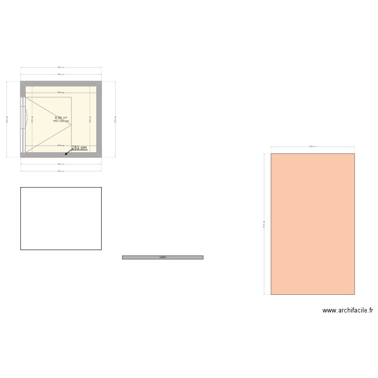 Garage à vélo 1. Plan de 1 pièce et 9 m2