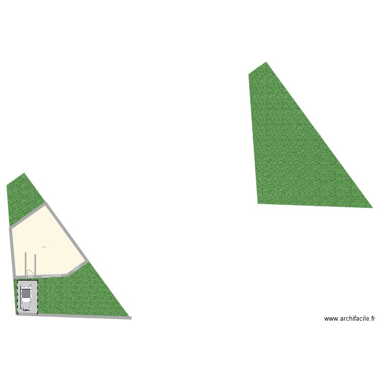 Maison. Plan de 1 pièce et 77 m2