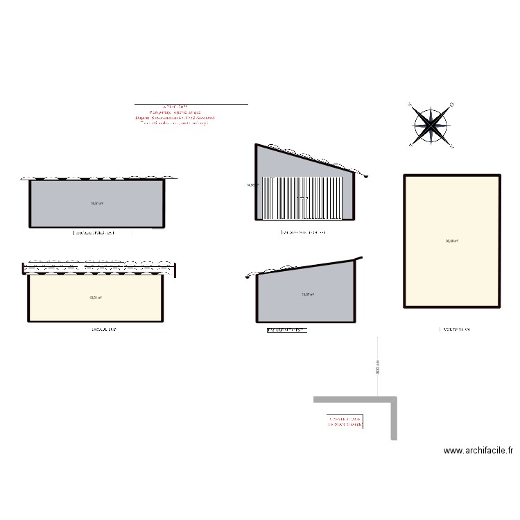 Bucher  PENTE UNIQUE ferme. Plan de 5 pièces et 89 m2