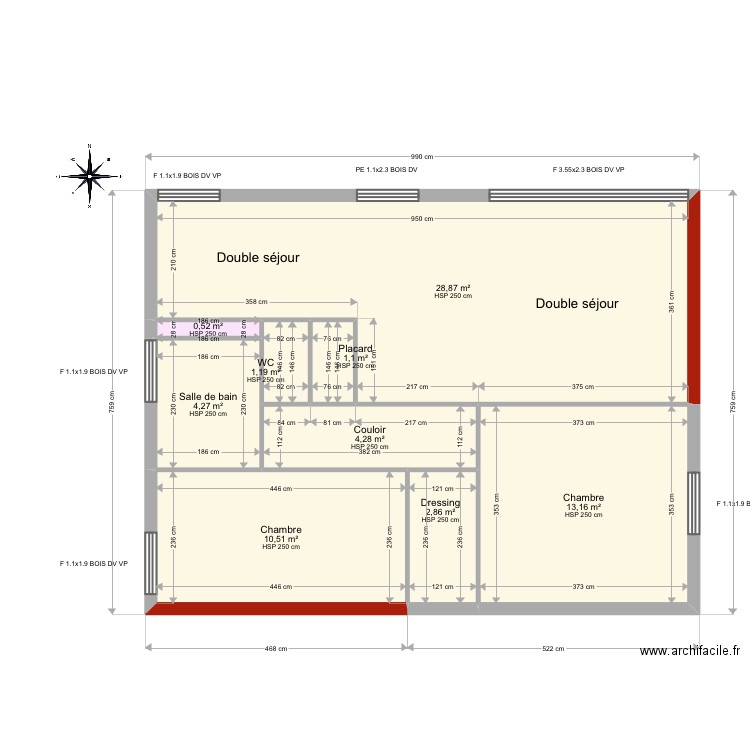 ML24016137 . Plan de 9 pièces et 67 m2