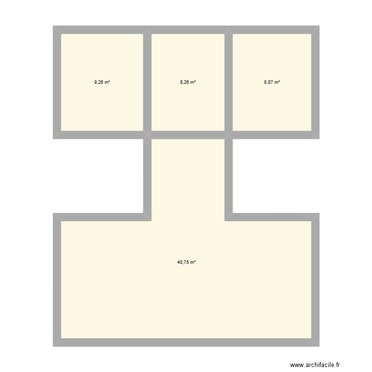 vergers. Plan de 4 pièces et 67 m2