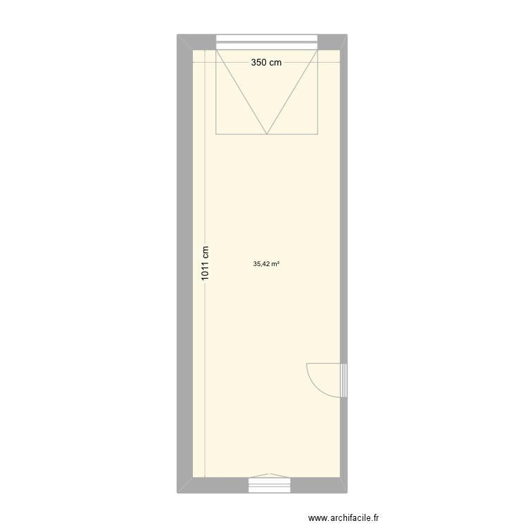 Plan garage. Plan de 1 pièce et 35 m2