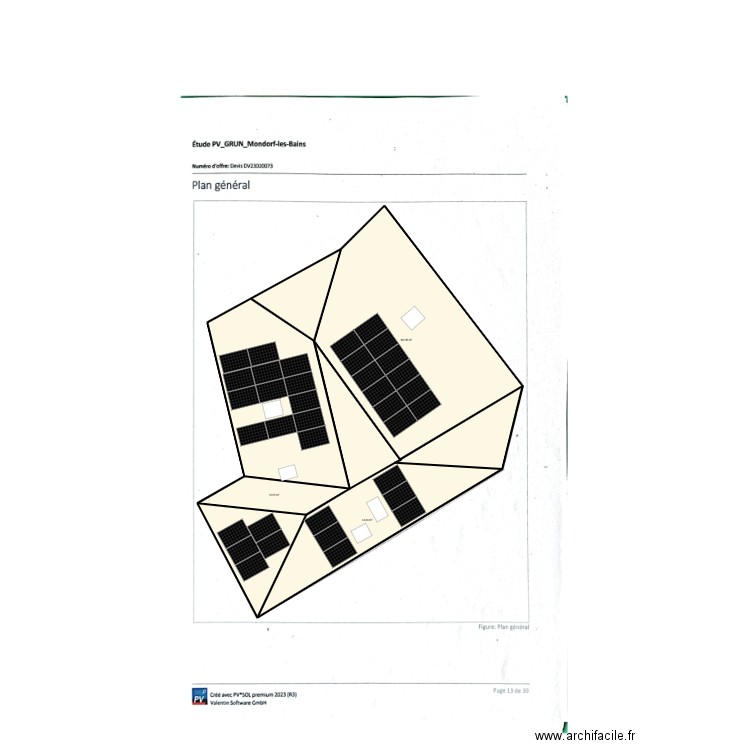 grun panneaux. Plan de 6 pièces et 292 m2