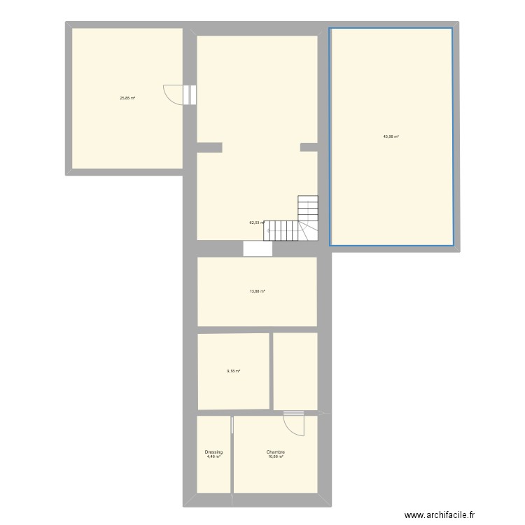 Essai 2. Plan de 7 pièces et 183 m2