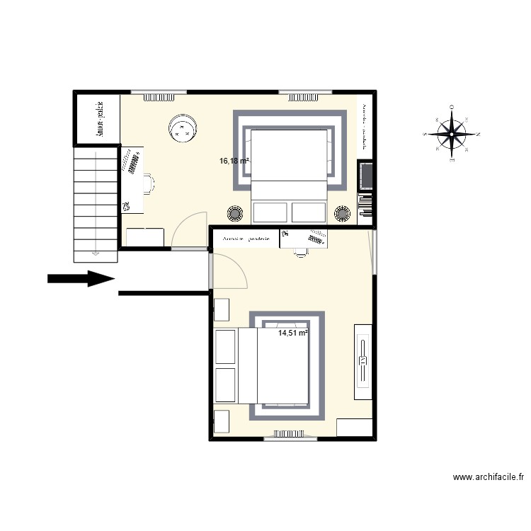 Projet Boutons d'Or. Plan de 2 pièces et 31 m2