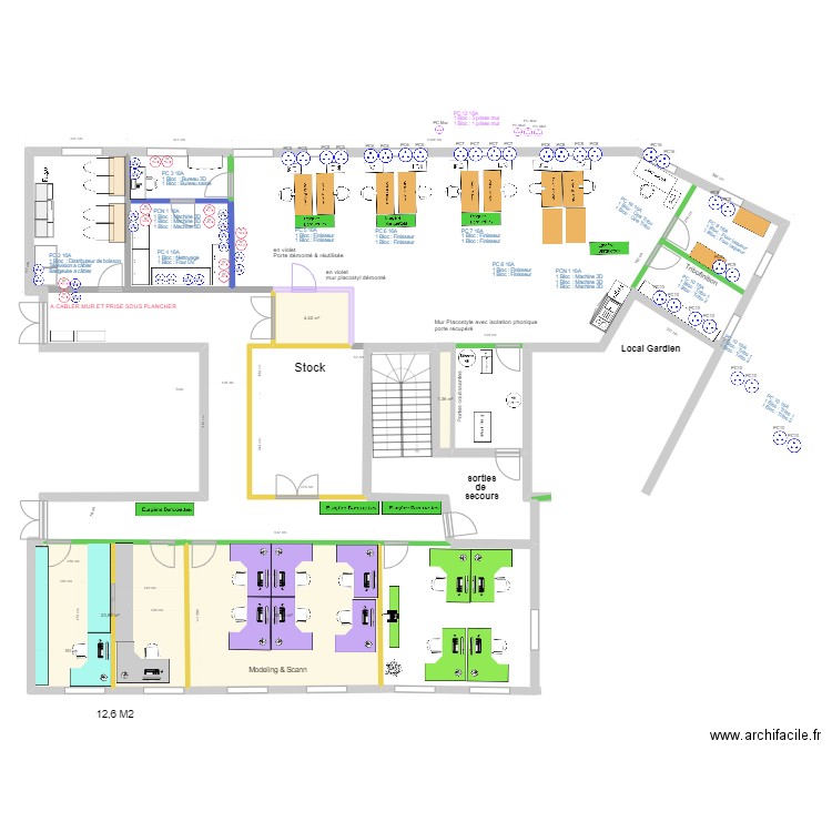 PROD EMBOUT VILLENEUVE LE ROI NEW ELEC. Plan de 4 pièces et 60 m2