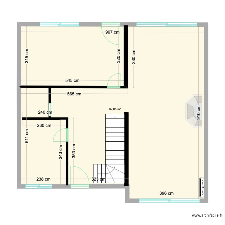 crosne. Plan de 1 pièce et 82 m2