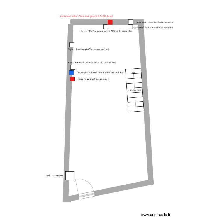 elec +1. Plan de 0 pièce et 0 m2