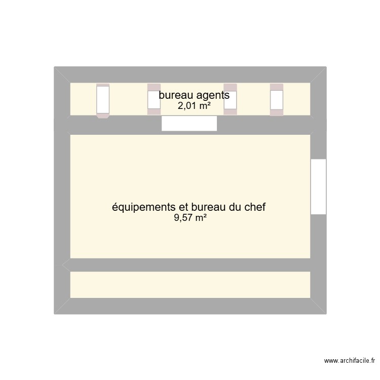 plans basses . Plan de 2 pièces et 12 m2