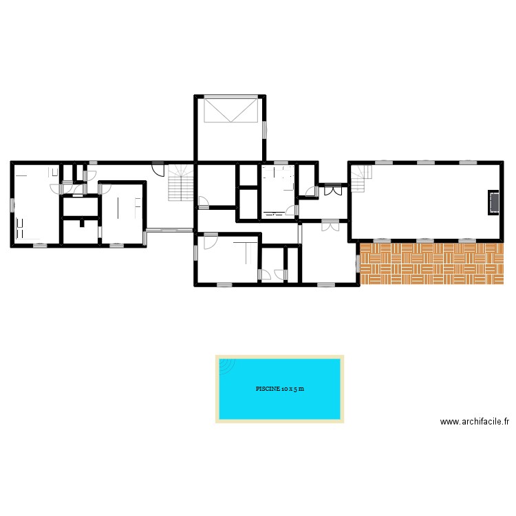 RDC Gabarres. Plan de 16 pièces et 298 m2