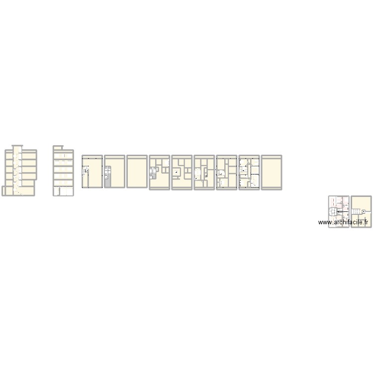 moi. Plan de 104 pièces et 2110 m2