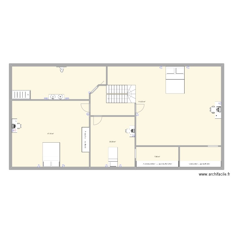 jerome. Plan de 4 pièces et 190 m2