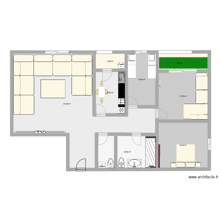 TANGER. Plan de 8 pièces et 137 m2