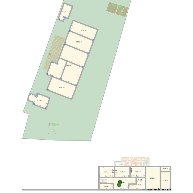 Maison bellevesvre. Plan de 33 pièces et 782 m2