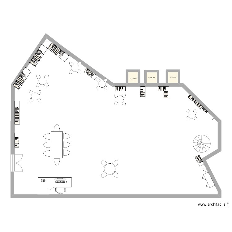 Plan Cdi Camus. Plan de 3 pièces et 2 m2