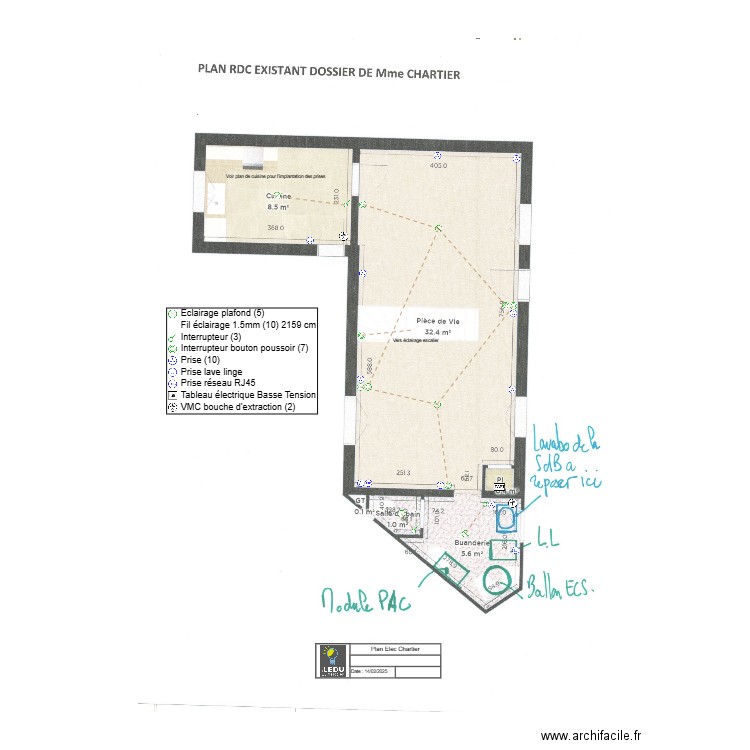 Plan Elec Chartier. Plan de 0 pièce et 0 m2