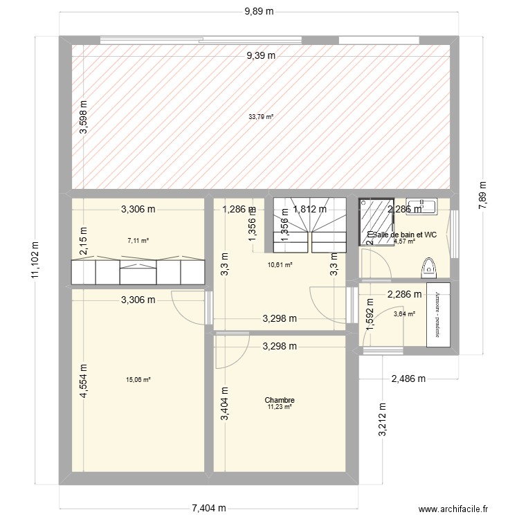 Leyla final 5 Mairie. Plan de 7 pièces et 86 m2