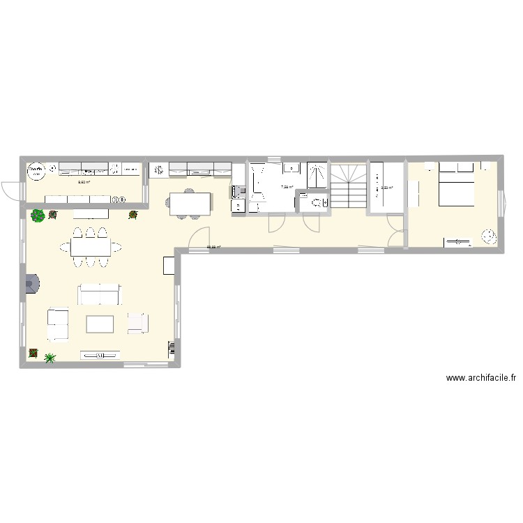 LONGERE 3. Plan de 4 pièces et 111 m2