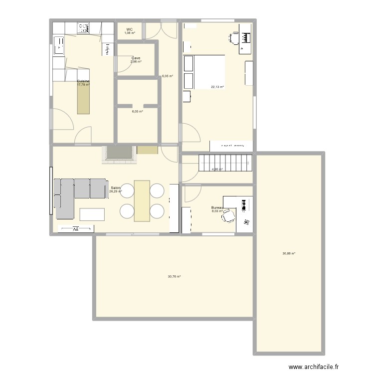 Maison Froidmont. Plan de 11 pièces et 157 m2