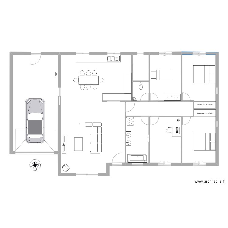 ced bostekop. Plan de 7 pièces et 173 m2