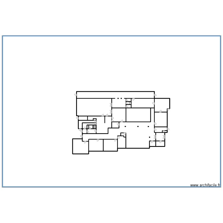 PLAN RDC. Plan de 34 pièces et 2922 m2