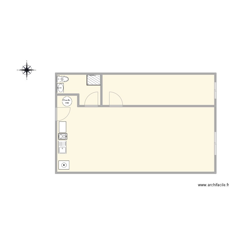 52 av Henri Dunant Marignane. Plan de 1 pièce et 54 m2