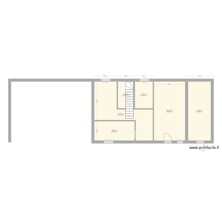 MORIAME R-1 EDL. Plan de 6 pièces et 71 m2